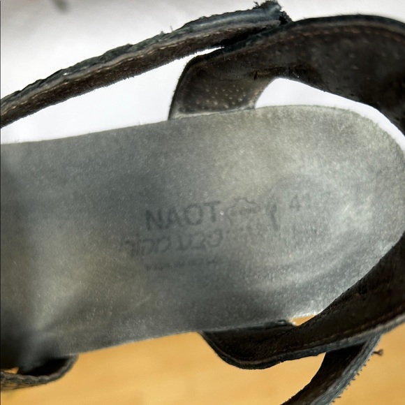 Naot Black Strappy Wedge Sandals EU 41 / 9.5-10 - Picture 2 of 10